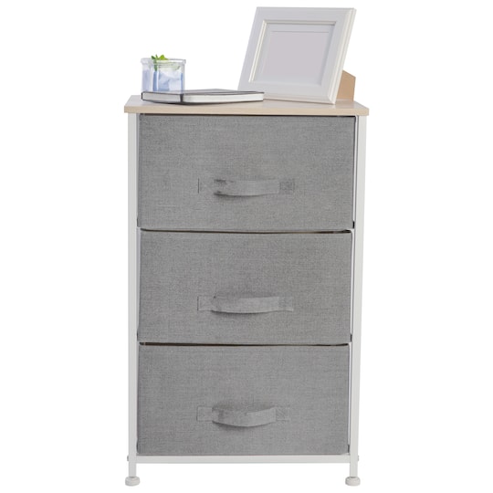 Simplify Gray 3 Drawer Storage Chest